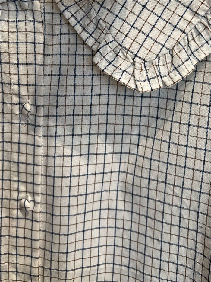 Camisa estampada cuello bobo