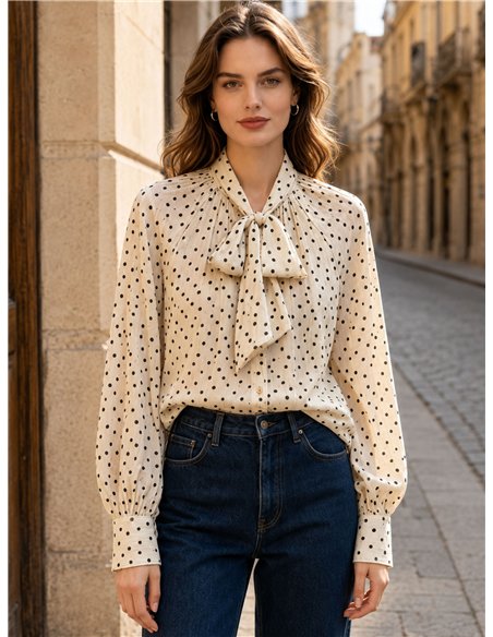 Blusa lunares lazada