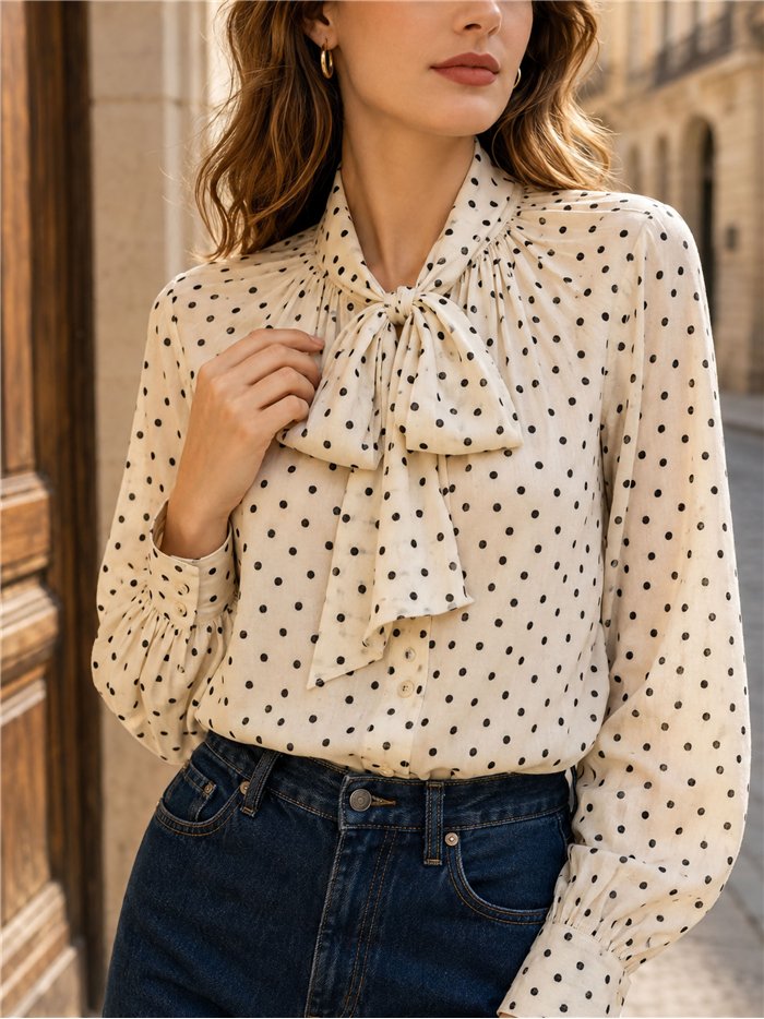 Blusa lunares lazada