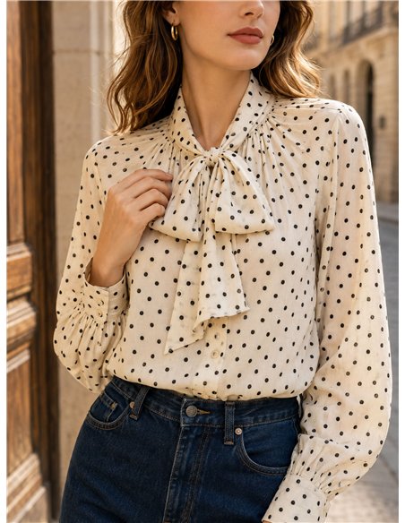 Blusa lunares lazada