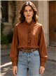 Blusa lisa volante frontal