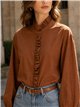 Blusa lisa volante frontal