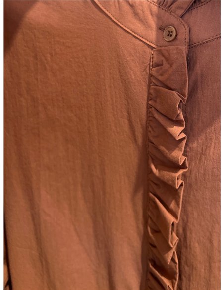 Blusa lisa volante frontal