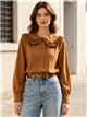 Camisa cuello bobo calado