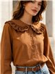 Camisa cuello bobo calado
