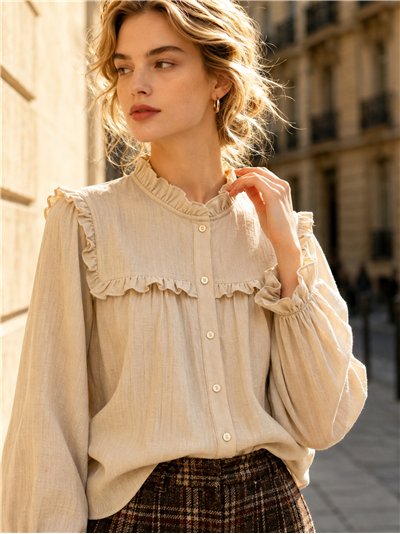 Blusa volante canesú