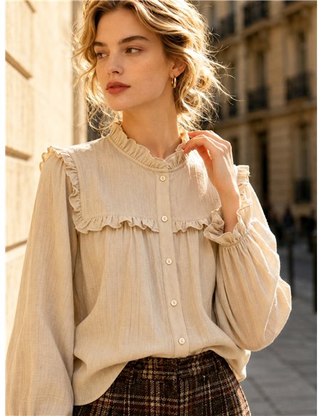 Blusa volante canesú