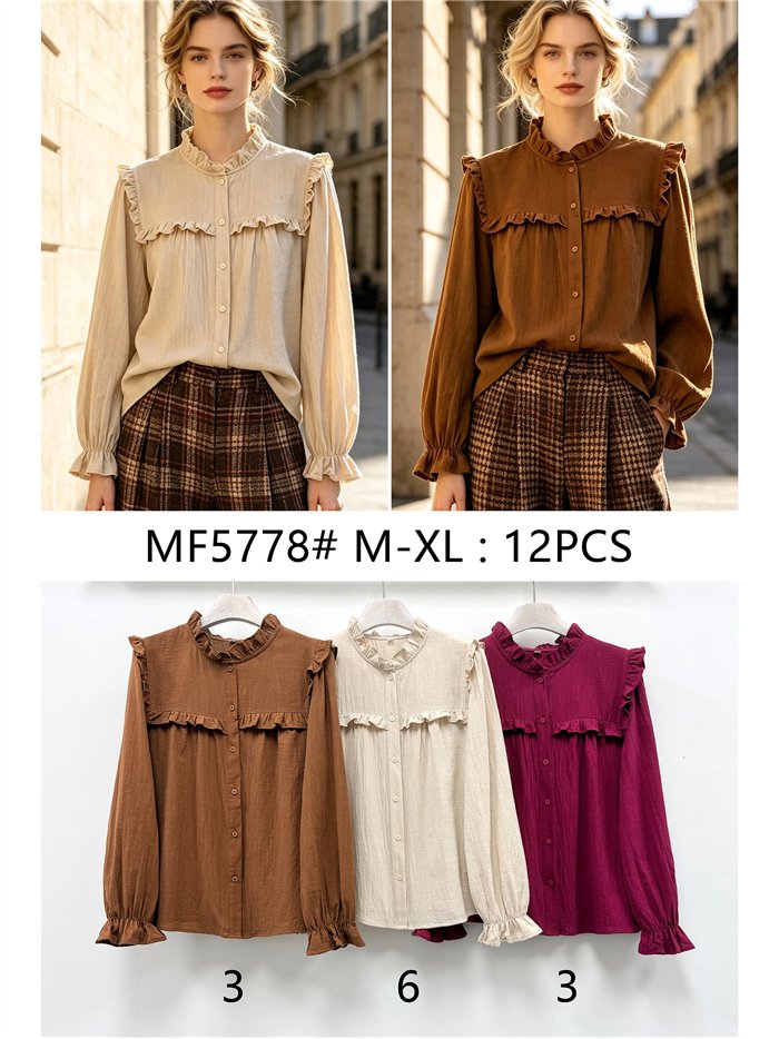 Blusa volante canesú