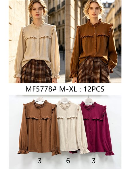 Blusa volante canesú