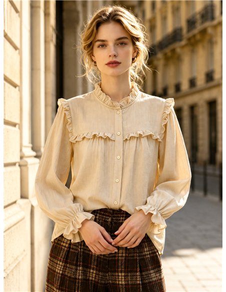 Blusa volante canesú