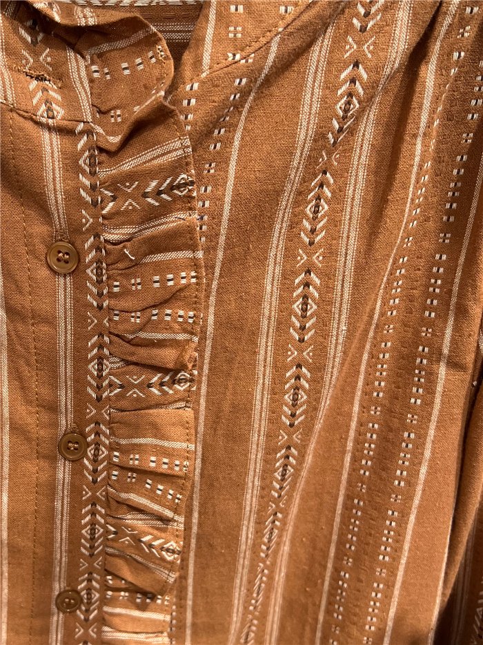 Blusa rayas étnica volantes