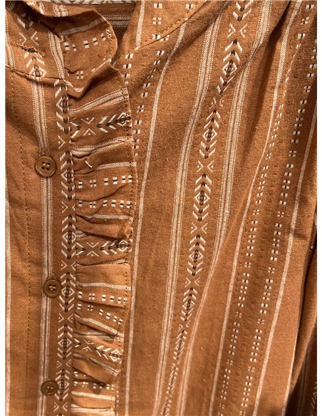 Blusa rayas étnica volantes