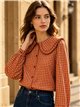 Camisa cuadros cuello bobo