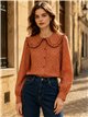 Camisa cuadros cuello bobo