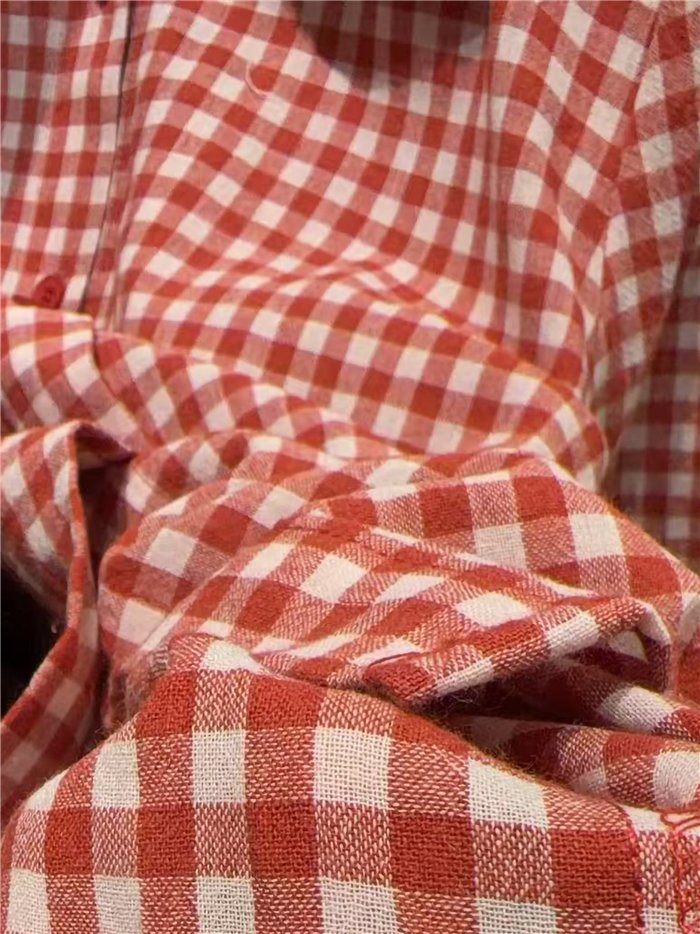 Camisa cuadros cuello bobo
