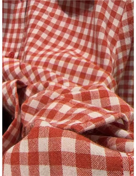 Camisa cuadros cuello bobo