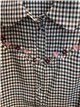 Camisa cuadros bordado floral