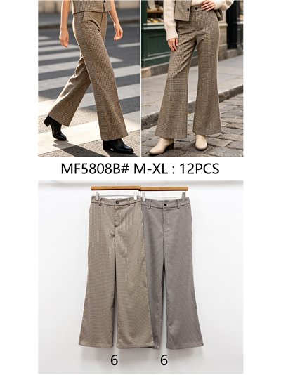 Pantalón flare de cuadros 2