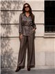 Pantalón wide leg satinado