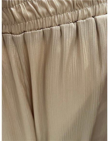 Pantalón wide leg satinado