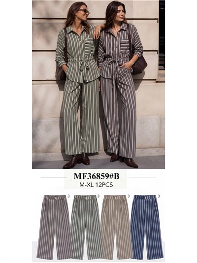 Pantalón wide leg rayas 2