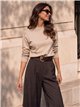 Pantalón sastre wide leg cinturón