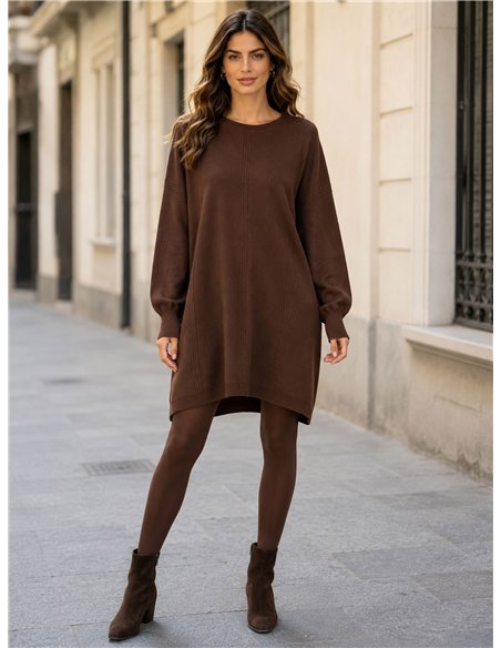 Langes Jersey mit breiten Nähten