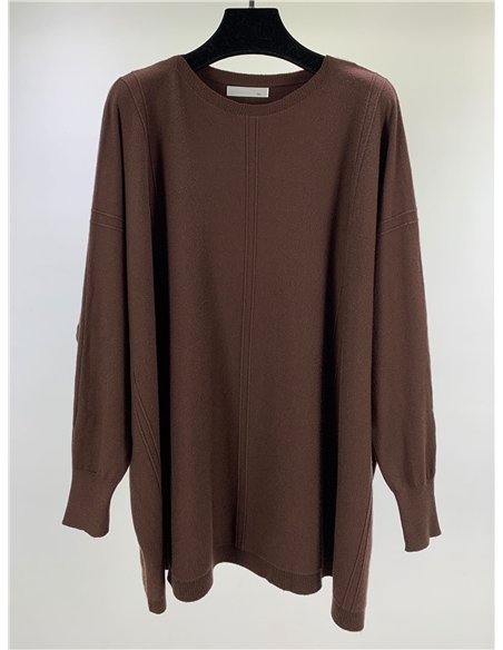 Langes Jersey mit breiten Nähten