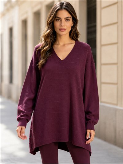 Jersey largo cuello pico