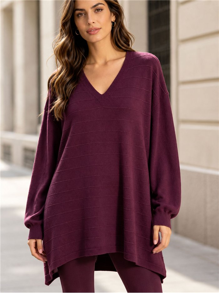 Jersey largo cuello pico