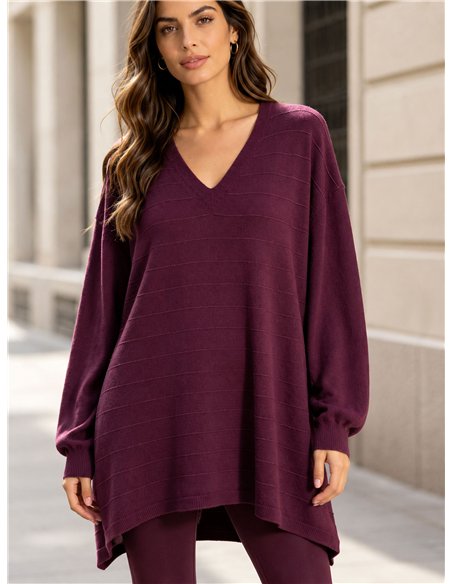 Jersey largo cuello pico