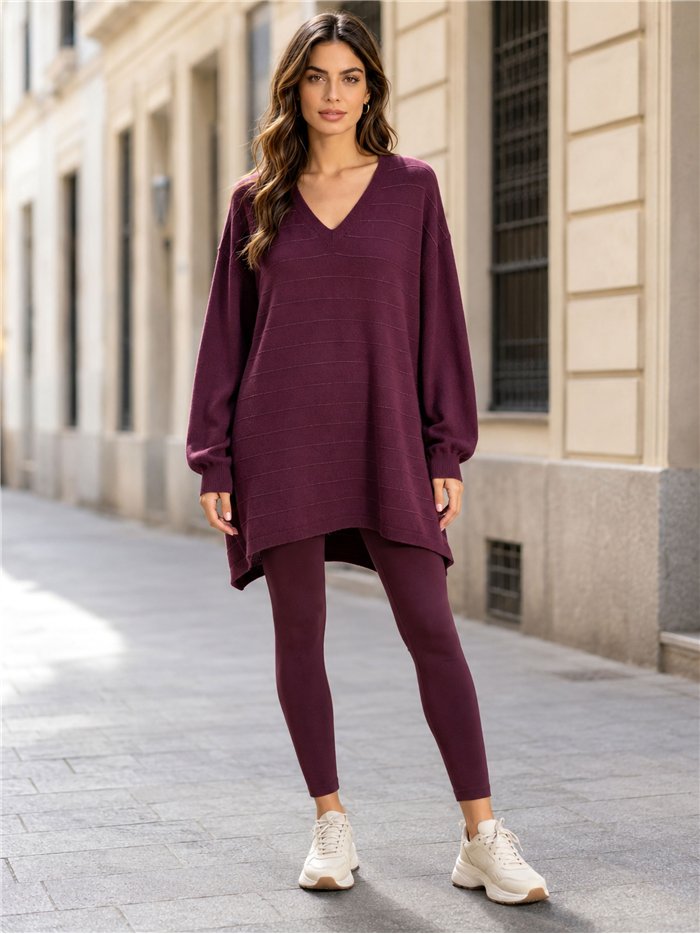 Jersey largo cuello pico