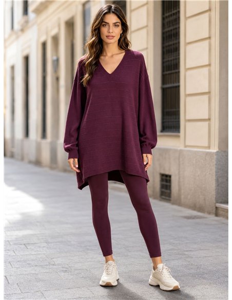 Jersey largo cuello pico