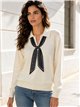 Jersey cuello polo pañuelo