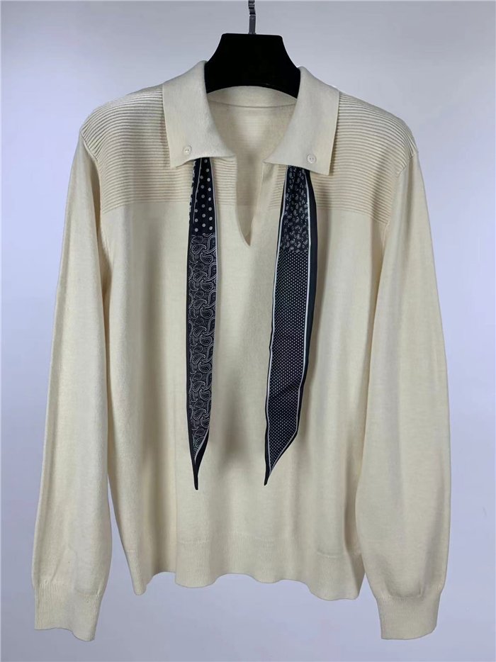 Jersey cuello polo pañuelo