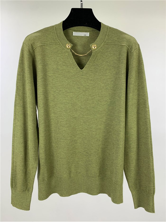 Jersey cuello pico cadena