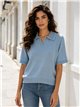 Jersey cuello polo detall calado