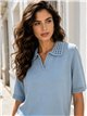 Jersey cuello polo detall calado