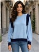 Jersey bicolor hombros a contraste