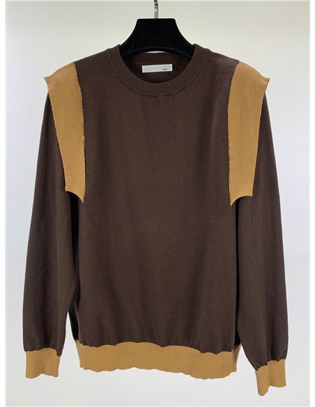 Jersey bicolor hombros a contraste