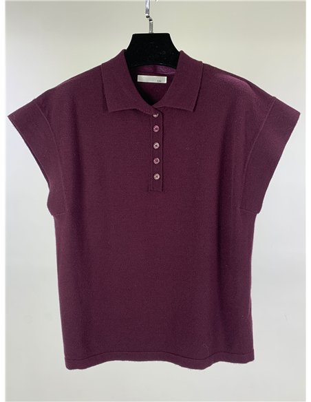 Jersey cuello polo manga corta
