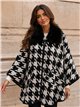 Poncho pata gallo cuello pelo