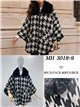 Poncho pata gallo cuello pelo