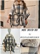 Poncho cuadros gris crema cinturón
