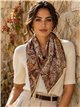 Sciarpa quadrata con motivo floreale paisley