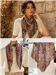 Sciarpa quadrata con motivo floreale paisley