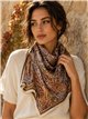 Sciarpa quadrata con motivo floreale paisley