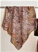 Sciarpa quadrata con motivo floreale paisley