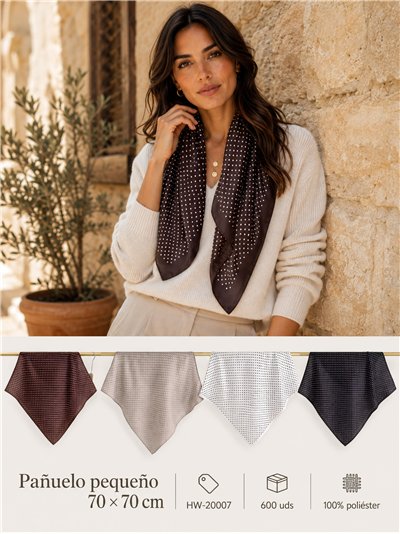 Mini polka dot square scarf 2