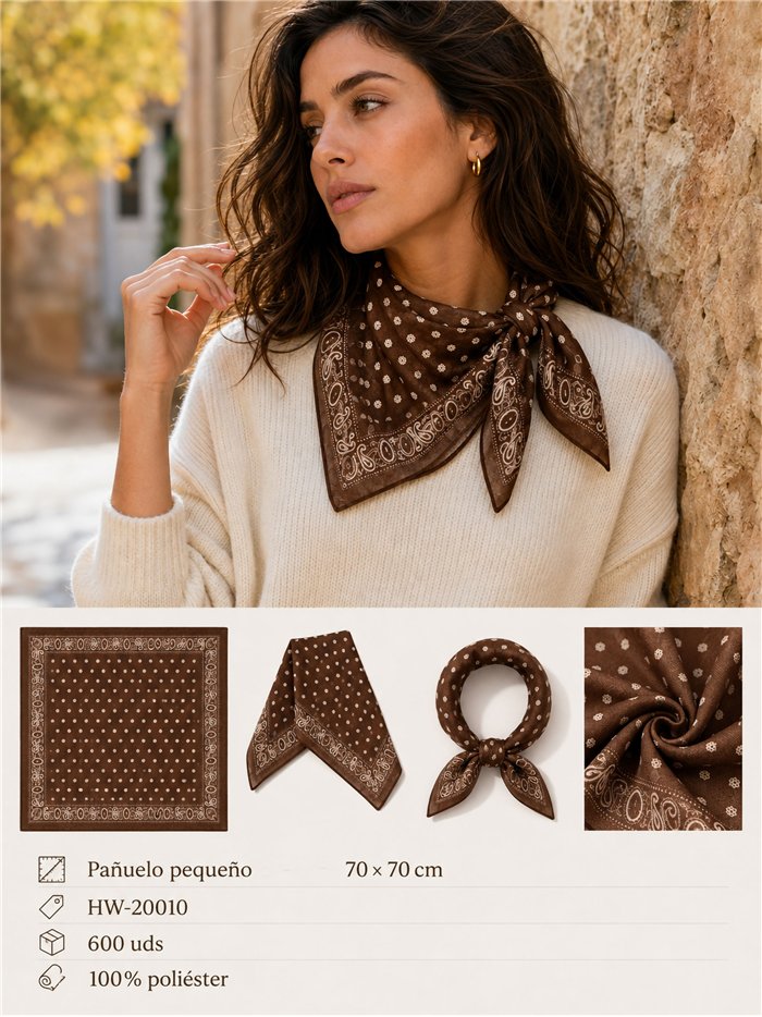 Pañuelo cuadrado mini paisley